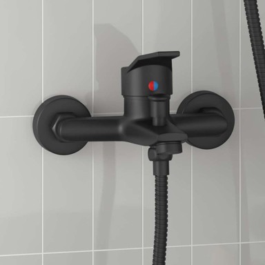 Tuš miješalica, G 1/2", crna